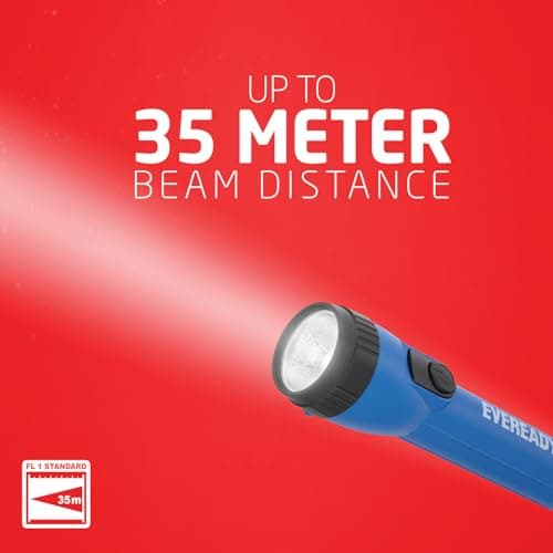 EVEREADY LED Flashlights (4-Pack), Bright Flashlights for Emergencies and Camping Gear, Flash Light with AA Batteries Included, Blue/Yellow (4-Pack) 5