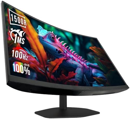 Sceptre Curved 24-inch Gaming Monitor 1ms 100Hz 1500R DisplayPort HDMI X2 Eye Care 100% sRGB Build-in Speakers, Machine Black 2025 (C248W-FW100T Series)