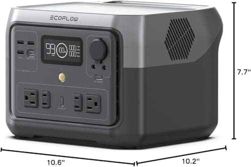 EF ECOFLOW Portable Power Station River 2 Max 500, 499Wh LiFePO4 Battery/ 1 Hour Fast Charging, Up to 1000W Output Solar Generator (Solar Panel Optional) for Outdoor Camping/RVs/Home Use 9
