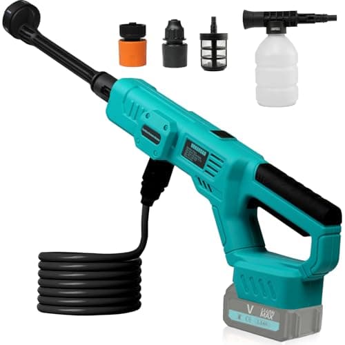 Cordless Pressure Washer for Makita 18V Battery, 1000PSI Portable Cordless Handheld Car Pressure Power Washer Gun with 6-in-1 Nozzle for Patio Car Floor Fence Deck Indoor(Tool Only)