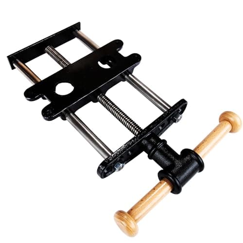 O'SKOOL 9 Inch Quick Release Workbench Front Vise for Woodworking, Heavy Duty Cast Iron Bench Vise with Beechwood Handle, WBA002 8