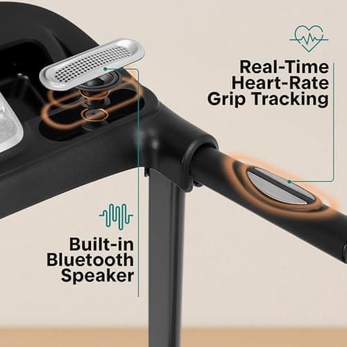 SereneLife Folding Treadmill - Foldable Home Fitness Equipment with LCD for Walking & Running, 6 MPH Speed, 1HP Motor, Cardio Machine, 4 Manual Incline Levels, 12 Programs, Bluetooth, 265lbs Capacity 4