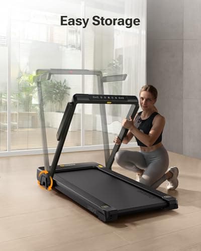 UREVO Treadmill with Incline, 2.5 HP Under Desk Walking Pad, Foldable Treadmills for Home Office, Compact Treadmill with LED Display Remote Control 265lbs Weight Capacity 6