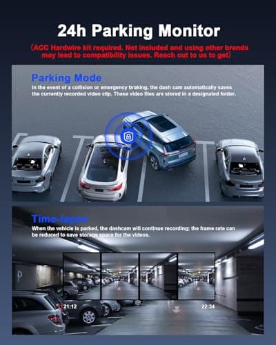 Avylet Dash Cam Front and Rear, 4K/1080P Built-in 5G WiFi APP Dash Camera for Cars, External GPS Module, 1.5” IPS Screen, Dual Dash Cam with Night Vision, 24H Parking Mode, 170° Wide Angle, G-Sensor 7