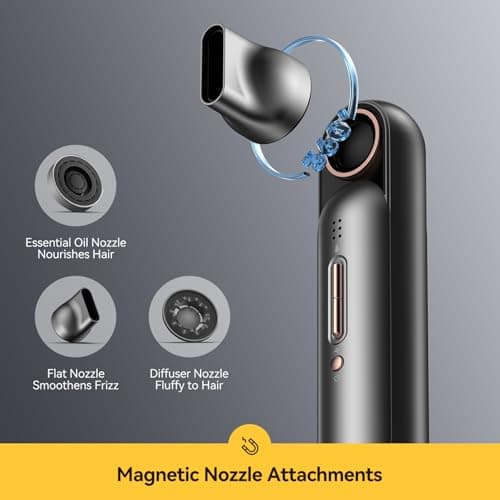 Hair Dryer, Travel Hair Dryer Professional 110K RPM Portable Blow Dryers for Women High-Speed Ionic Diffuser Compact Hairdryer with Nozzle Fast Drying Thermo-Control Blowdryer Home Hotel Business Trip 5