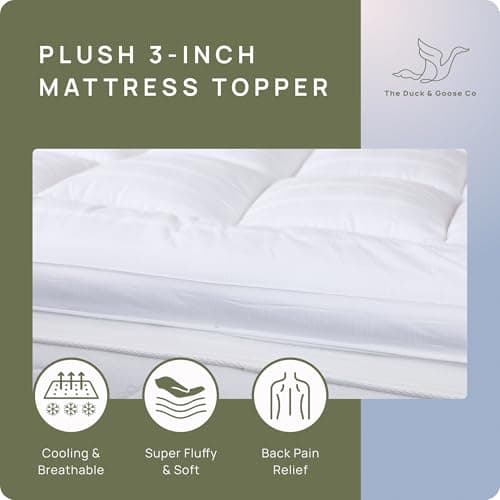 Plush Extra Thick Short Queen Mattress Topper for RV Camper(60x75 Inches), Cooling & Soft Pillow Top Mattress Topper with Cotton Cover, Overfilled Mattress Pad Cover for Firm Mattress 2