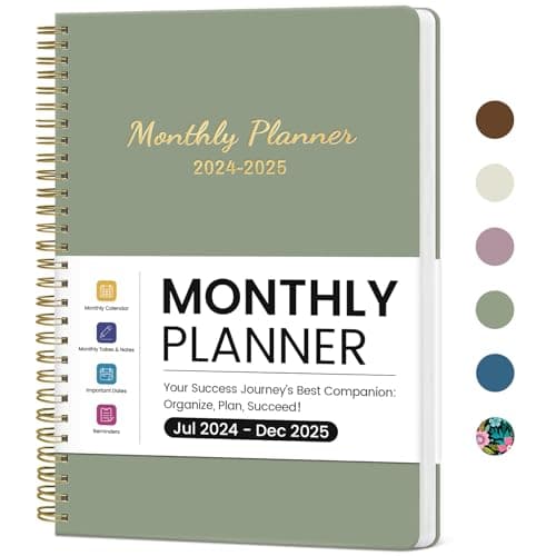 Monthly Planner 2025-2027, 2 Year Monthly Planner Calendar 2025-2027, July 2025 - June 2027, 7" x 10", 25-27 Monthly Calendar Planner, 24 Months, Perfect for School Office Home Planning -Sage Green