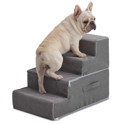 Dog Stairs for High Beds Dog Steps for Small Dog Sturdy and Stable 4 Step Pet Steps for Couch Easy to Assembly