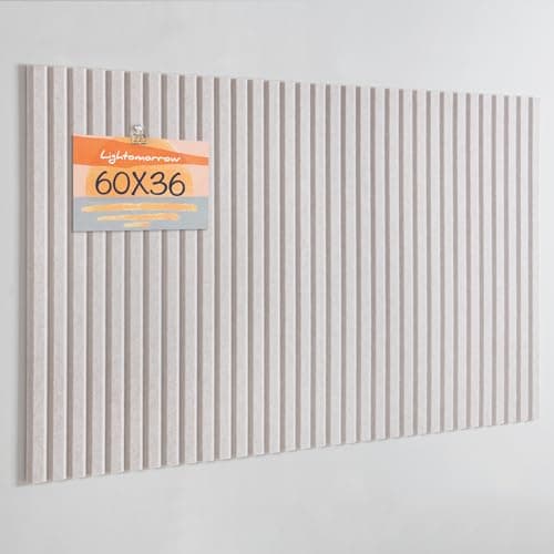 Large Bulletin Board, 60 x 36 inches Felt Board Decorative Pin Board, 5' x 3' Cork Board Alternative for Wall, Foldable Photo Board with 20 Pushpins - Oatmeal Stripes