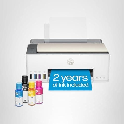 HP Smart Tank 5000 Wireless All-in-One Ink Tank Printer, Scanner, Copier with 2 Years of Ink Included, Best-for-Home, Cartridge-Free, Refillable, AI-Enabled, an EcoTank Alternative (5D1B6A) 20