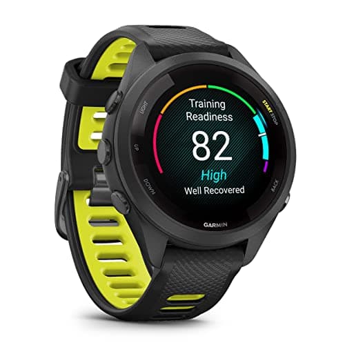 PlayBetter Garmin Forerunner 265S (Black/Amp Yellow) Running GPS Smartwatch | Bright AMOLED Display, Recovery Insights | Bundle HD Screen Protectors & Portable Charger 7