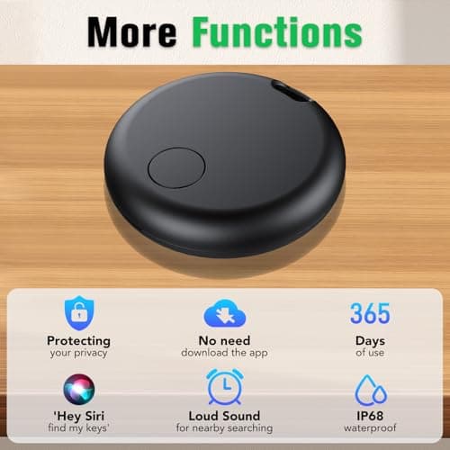 aowoka Air Tracker Tags-4 Pack: Smart Bluetooth Tracker, Item Finder Works with Apple Find My (iOS Only) App, Trakcer Tag Locator for Keys, Luggage, Satchel, weTag mini. (Not for Android Devices) 8