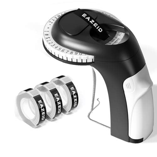 Embossing Label Maker, Vintage Embossed Label Maker Machine with Tapes 9mm, Scrapbook Supplies Junk Journal Kits, Manual Retro Old School Embosser Labeler for Home Office DIY Crafts & Scrapbooking