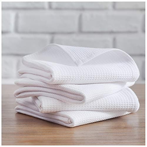 PY HOME & SPORTS Dish Towel Set, 100% Cotton Waffle Weave Kitchen Towels 4 Pieces, Super Absorbent (17 x 25 Inches, Set of 4) 6