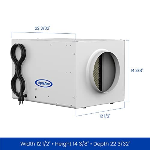 AprilAire 300 Self-Contained Fan Powered Whole-House Humidifier, for Homes with Ducted Forced Air Furnace Systems, Boilers, Mini-Splits, Radiant Heat, and Other Ductless Systems up to 3,900 Sq. Ft. 7