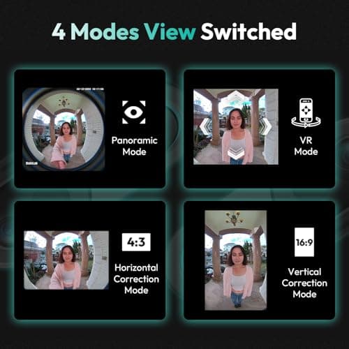 BOTSLAB 5MP Wireless Video Doorbell Camera,180° Head-to-Toe View, AI Motion Detection, VR Mode, Battery or Wired Powered, Easy Installation, Weatherproof, No Monthly Fee, 2.4GHz WiFi 8