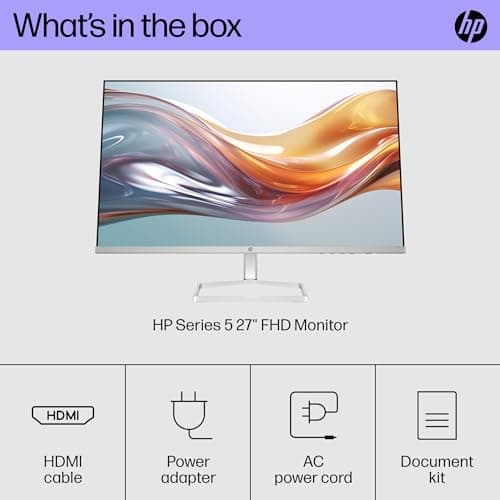 HP Series 5 27 inch FHD Monitor, Full HD Display (1920 x 1080), IPS panel, 99% sRGB, 1500:1 contrast ratio, 300 nits, Eye Ease, 527sw (2024) (Renewed) 9