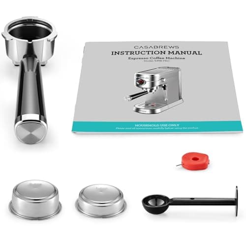 CASABREWS 5418 PRO Espresso Machine 20 Bar, Upgraded Espresso Maker with Powerful Steam Milk Frother, Stainless Steel Coffee Machine with Fast Heating System for Cappuccino, Latte, Silver 7