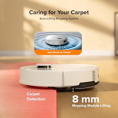 roborock Q10 X5+ Robot Vacuum and Mop Combo, Self-Emptying, 10,000Pa Suction, Obstacle Avoidance, LiDAR Navigation, Hands-Free Cleaning, No-Go Zones, Perfect for Carpet and Pet Hair, White 8