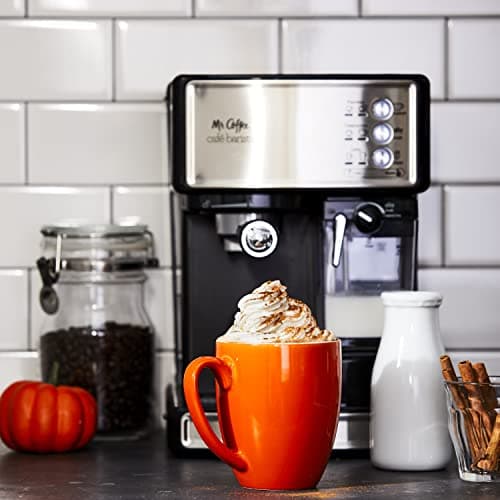 Mr. Coffee Espresso and Cappuccino Machine Stainless Steel Programmable Coffee Maker with Automatic Milk Frother 15-Bar Pump Ideal for Home Baristas 5