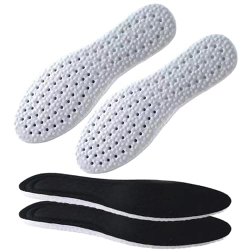 2 Pairs Insoles for Men (Black, 41-42)