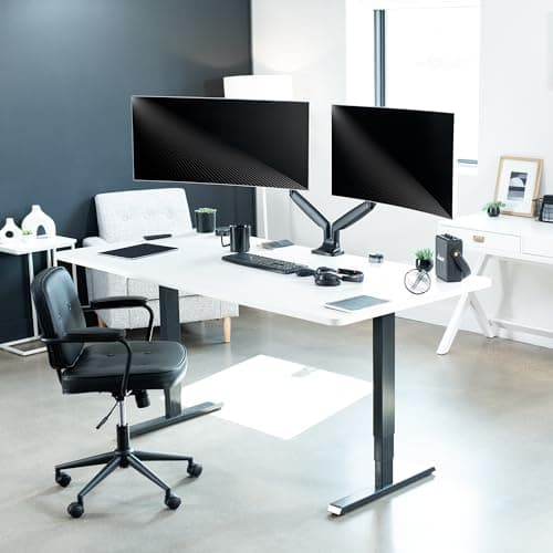 VIVO Premium Aluminum Heavy Duty Dual Monitor Arm for Ultrawide Monitors up to 40 inches and 24 lbs Each, Desk Mount Stand, Pneumatic Height, Max VESA 100x100, Black, STAND-V202Q 9