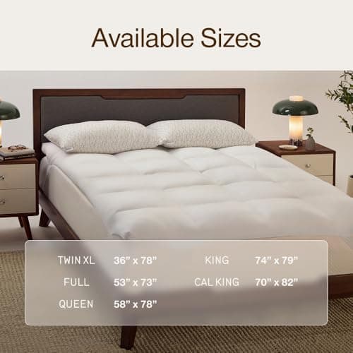 Coop Home Goods Essence Down Alternative Mattress Topper King, Plush 2-Inch Gusset and Baffle Box Design for Even Support and Comfort, Premium Bed Topper for Pressure Relief, Oeko-TEX Certified 9