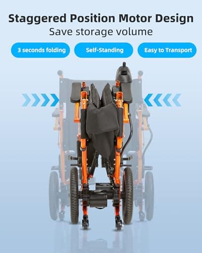 [2025 Upgrade] HASSKY Electric Wheelchairs for Adults Electric Chair Lightweight Foldable All Terrain Motorized Wheelchair for Seniors Compact Portable Airline Approved 7