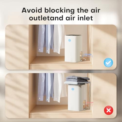 Dehumidifier,TABYIK 38OZ,Small,Quiet, Energy-Saving Dehumidifier with Auto Shut Off, for Bathrooms, Closets, and RVs 7