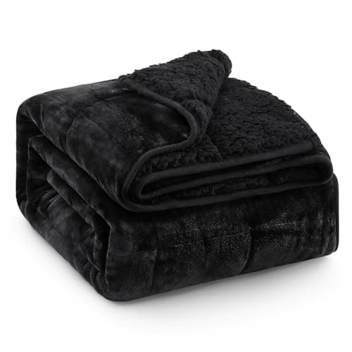 Super Fuzzy Soft Sherpa Fleece Weighted Blanket, 15 lbs Dual Sided Fluffy Heavy Weighted Blankets for Adults - No Bunching with Double Layers of Soft Inner Lining (60"x 80", 15 Pounds)