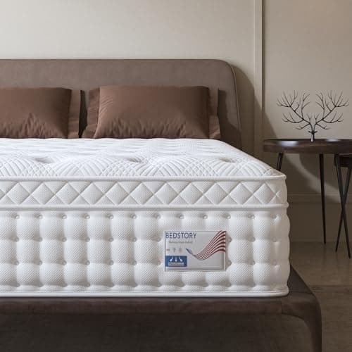 BedStory Queen Mattress 12 Inch, Deep Sleep Firm Mattress Extra Lumbar Support - Pain-Relief - Memory Foam Hybrid Euro Top Luxury Mattress, Individually Wrapped Pocket Coils