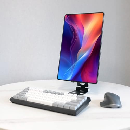 Kado Aluminum Alloy Tablet Stand for Portable Monitor, Foldable iPad Stand Holder Adjustable, Computer Office Desk Accessories for Kindle, Switch, iPad Pro/Air/Mini, iPhone Pro/Max/Plus 7