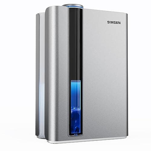 SIMSEN 95oz Dehumidifiers for Home, 800 sq ft Quiet Small Dehumidifier with Drain Hose, Dehumidifiers for Bedroom Bathroom Basements Closet RV (Silver)