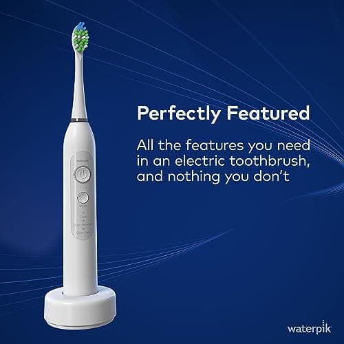 Waterpik Cordless Pearl and Sensonic Rechargeable Electric Toothbrush and Water Flosser Combo, Complete Dental Care for Teeth, Gums, Braces and Travel – ADA Accepted, White 5