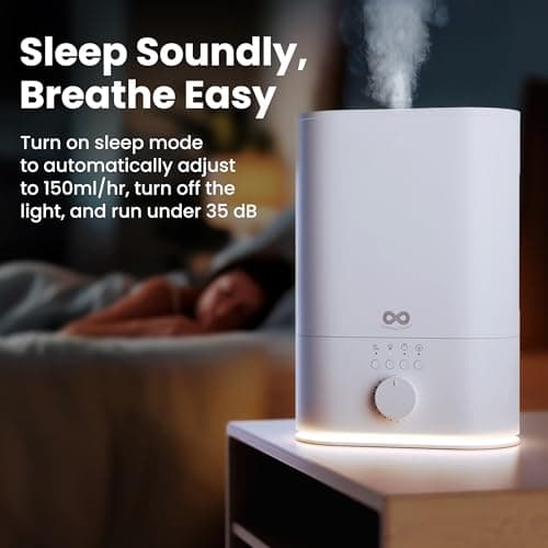 Everlasting Comfort 6L Humidifier Large Room, High Mist Output 60 HR Runtime Ultrasonic Top Fill Humidifiers for Bedroom, Easy to Use & Clean for Home, Baby Humidifier, Plants, Congestion, Indoor 6