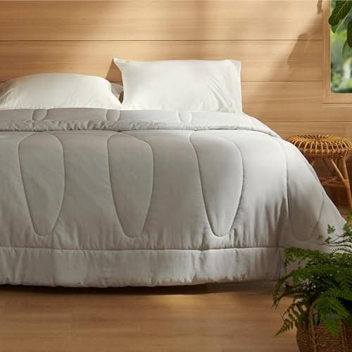 Bedsure Cooling Comforter Twin XL Size - Rayon Derived from Bamboo Blend & Breathable Lyocell Grey Comforter, Natural Cool Duvet for Hot Sleeper, Ultra-Soft and Moisture-Wicking, Gray, 92x68 Inches 8