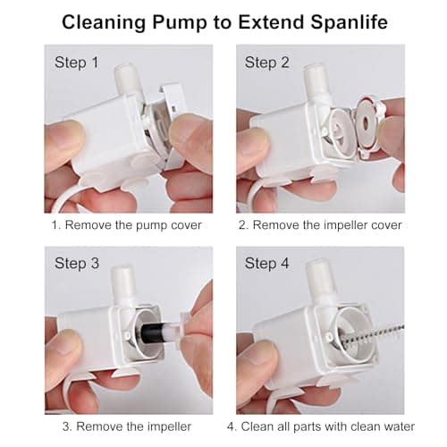 NPET Cat Water Fountain WF050TP 1.5L Automatic Pet Drinking Fountain with Replacement Faucet Kit（No Adapter 7