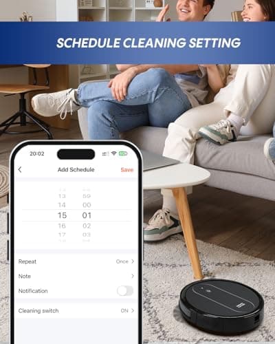 Robot Vacuum and Mop: 2-in-1 Vacuum Robot 4000Pa Strong Suction & Alexa/APP Control & Central Brush & Self-Charging, Schedule Robot Vacuum Cleaner for Pet Hair, Hard Floor, Carpet 7
