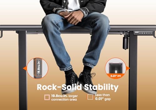 ErGear Electric Standing Desk, 48" x 24" Height Adjustable Desk, Computer Desk with 4 Memory Smart Pannel, Home Office Desk with Splice Board 5