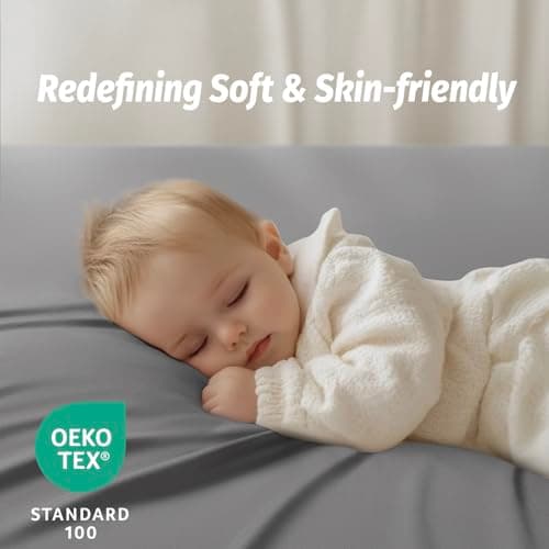 Baigee Luxury 100% Egyptian Cotton Fitted Sheet King Only – Cotton Fitted Sheet Long Staple, Breathable and Durable, Deep Pocket 15"-18"(78"x80",Dark Grey) 7