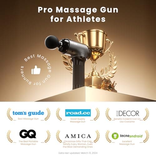 BOB AND BRAD T2 Massage Gun, Deep Tissue Percussion Muscle Massage Gun for Back and Neck, Upgraded 4000 mah Battery, HSA Handheld Electric Back Massager for Athletes Pain Relief FSA Eligible 5