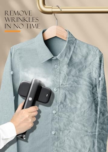 Portable Clothes Steamer, Fast Heat-Up Handheld Garment Steamer with 90ml Tank and Heat-Resistant Glove for Home, Office, and Travel 5