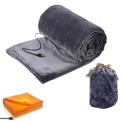 Cordless Electric Heated Blanket, USB Heated Blanket Portable Electric Throw, Rechargeable Cordless Heat-ed Blanket for Home, Office, Car, Camping, Travel, Soft Warming Throw Blankets