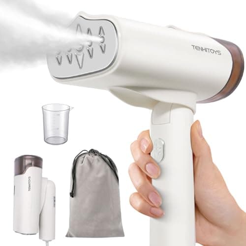 sufe TravelSteamer01 Mini Portable Handheld Garment Steamer: 10s Fast Heating, 1000w Powerful, 20g/min Strong Steam, 90 Foldable, Compact Style
