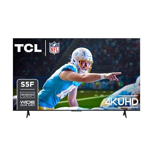TCL 75-Inch Class S5 UHD 4K LED Smart TV with Fire TV (75S551F, 2024 Model), Dolby Vision and Atmos, HDR PRO+, Alexa Built-in with Voice Remote, Apple AirPlay 2 Compatibility, Streaming Television