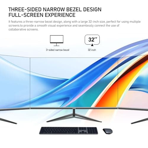Gawfolk 32 Inch 4K UHD Computer Monitor, Ultra-Clear (3840×2160p) Screen, 100% sRGB,178° Viewing Angle, Display Port、HDMI, Compatible with Wall mounting 100 * 100MM - Black 6