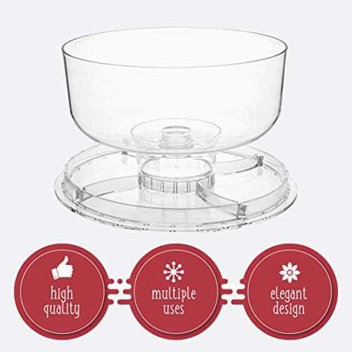 Homeries Acrylic Cake Stand with Lid, Cake Plate, (6 in 1) Multi-Functional Serving Platter, Large Cake Stand with Dome, Cake display stand with lid & Cake Dome - Use as Cake Holder, Cake Cover 5