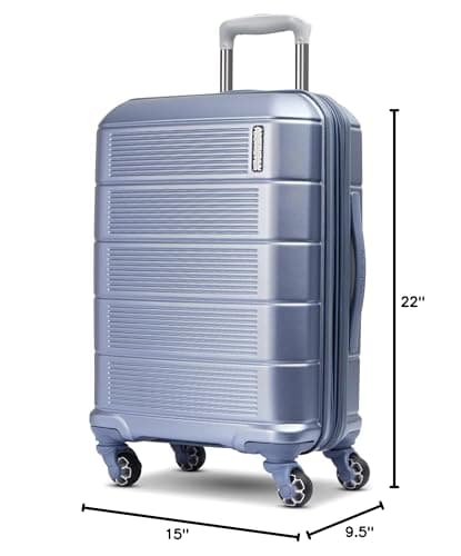 American Tourister Stratum 2.0 Expandable Hardside Luggage with Spinner Wheels, Slate Blue, Carry-on 10