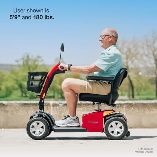 Rascal Conquest 4-Wheel Heavy-Duty Outdoor Mobility Scooter, Long-Range Battery-Powered Electric Travel, 350lb Capacity, Battery Included 6