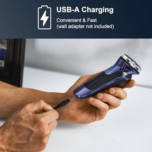 Electric Razor for Men, Noahstrong Electric Shaver for Men Face, Rechargeable Wet Dry Shaver with Pop Up Trimmer 7